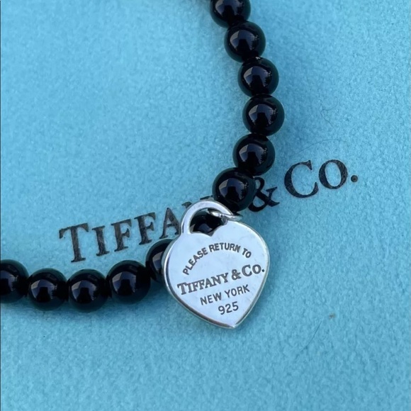 SOLD‼️💯Auth Tiffany & Co Black Onyx Bracelet - Picture 4 of 7